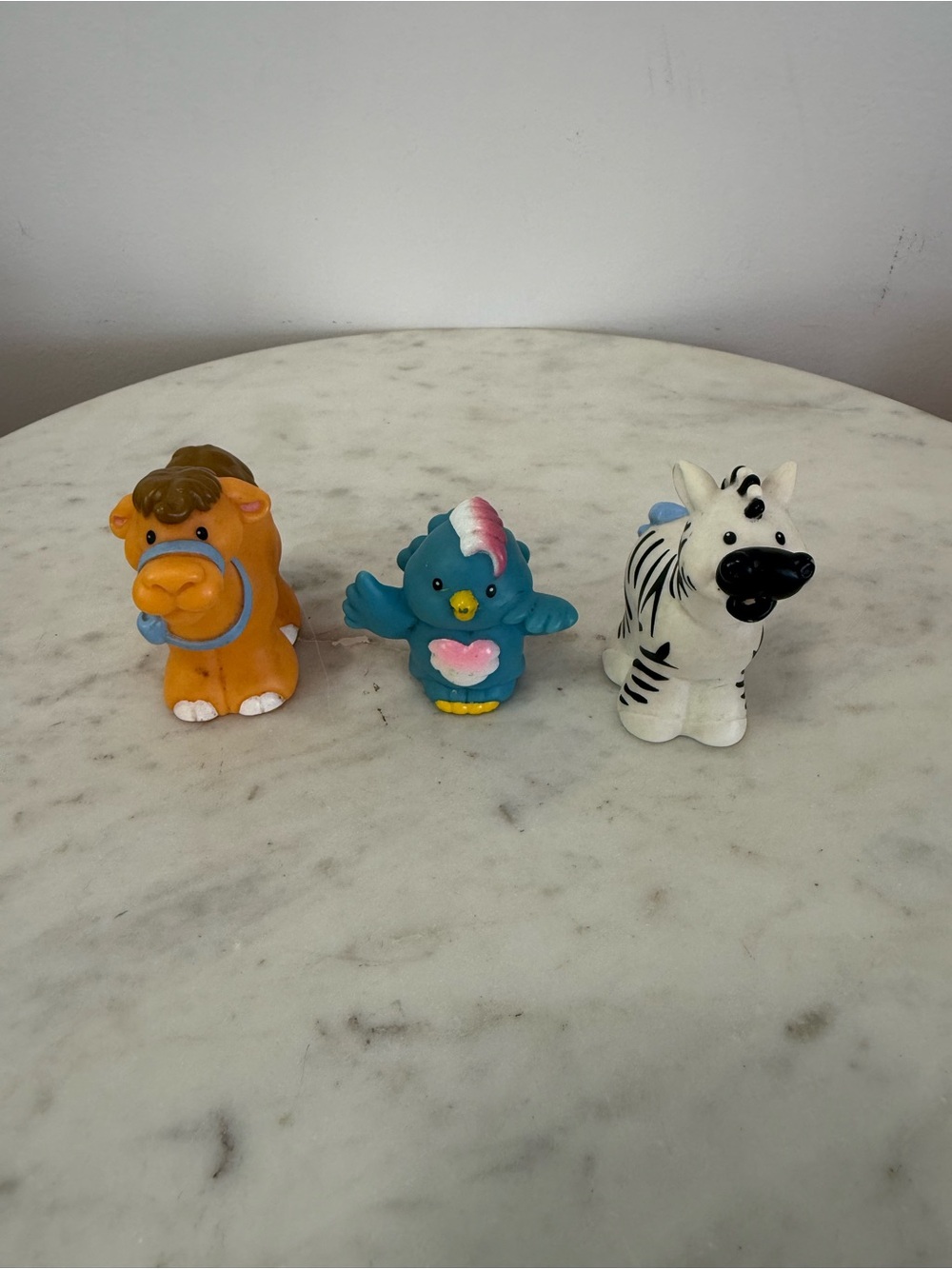 3 Fisher Little People 2001 Zoo Animals Camel Bird Zebra Lot Toys